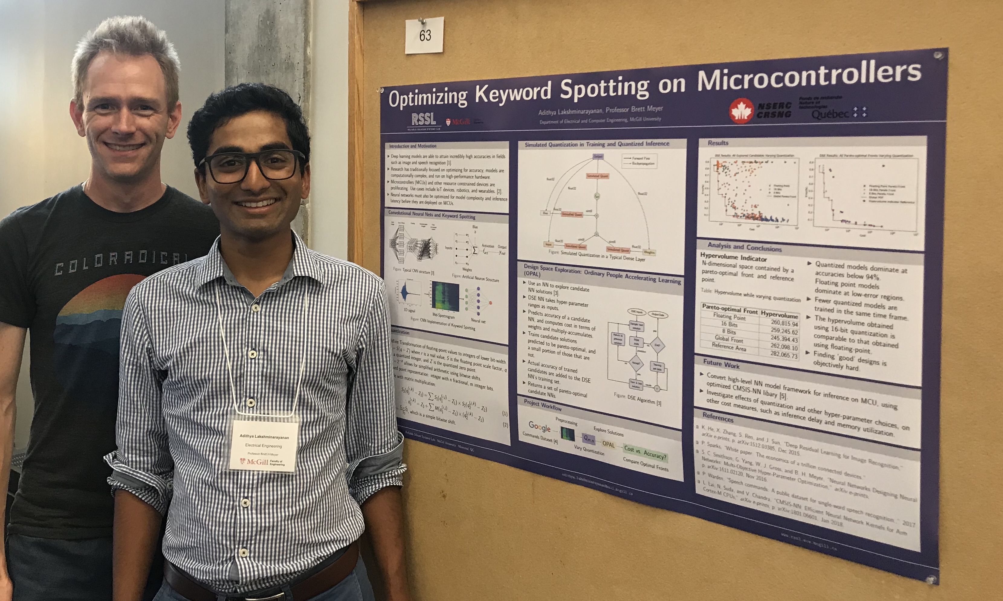 Professor Meyer and Adithya Lakshminarayanan with their SURE 2019 poster.
